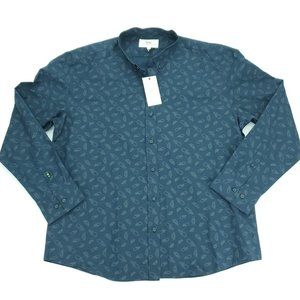 WRK Work Rest Karma Matteo Gottardi Button Shirt Men XL Blue Rope Knots Print